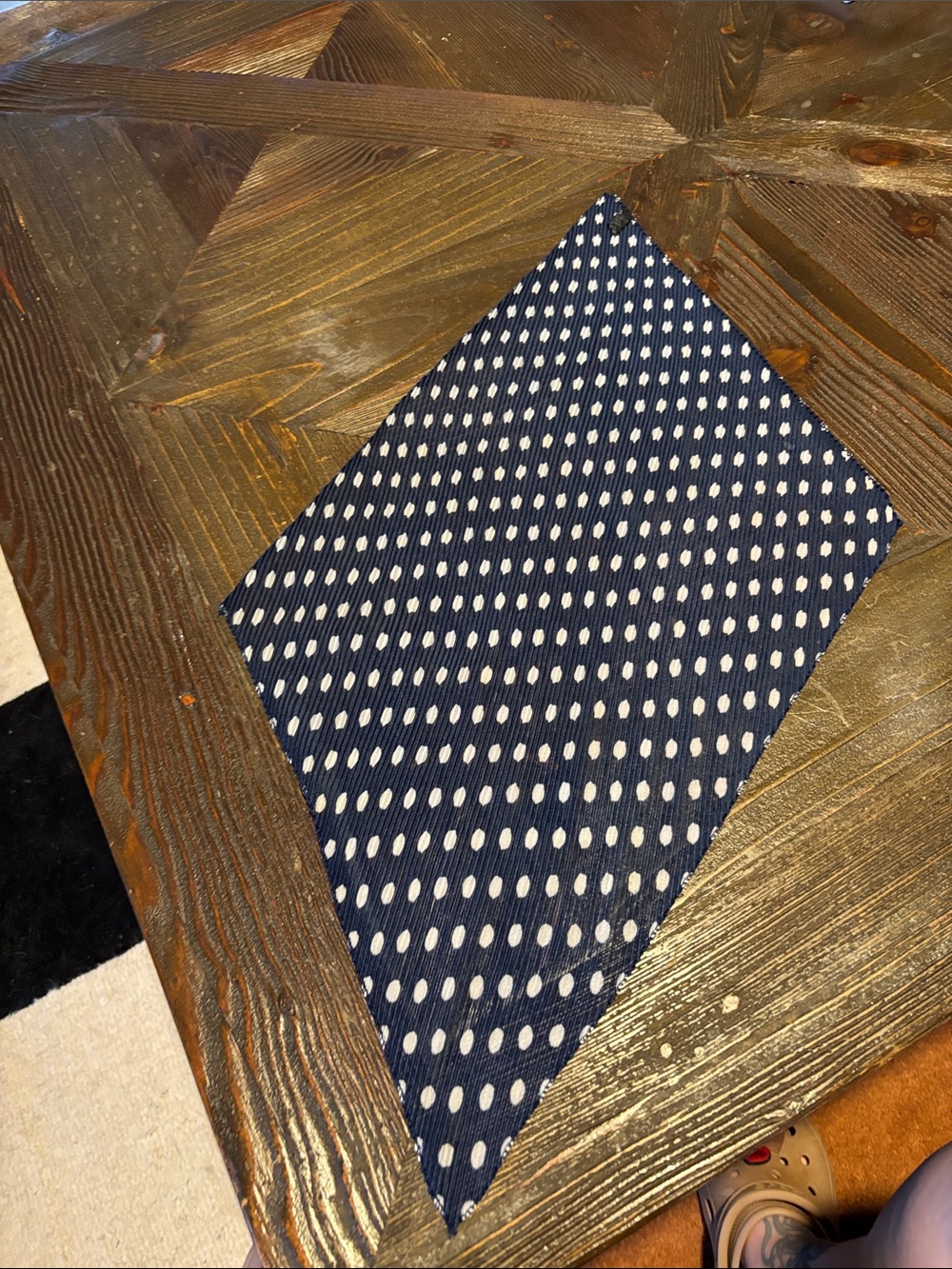 Navy and White Polka Dot Women's Scarf Wrap